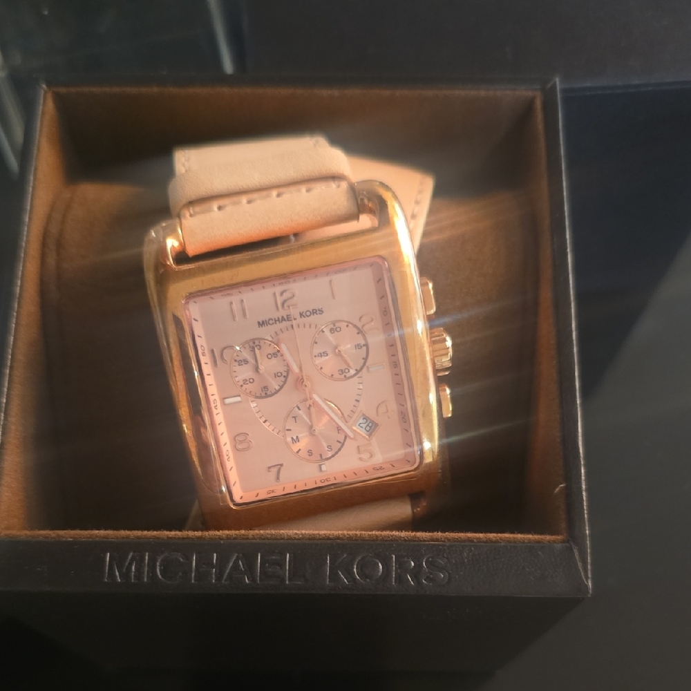 Michael Kors Rose Gold and Beige Wrap Watch NWT